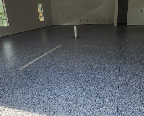 Garage Floor Epoxy Coating Before and After 90